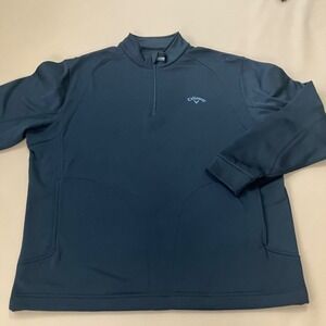 Callaway Weather Series Mens XL Black 1/4 Zip Golf‎ Pullover Athletic Spor
